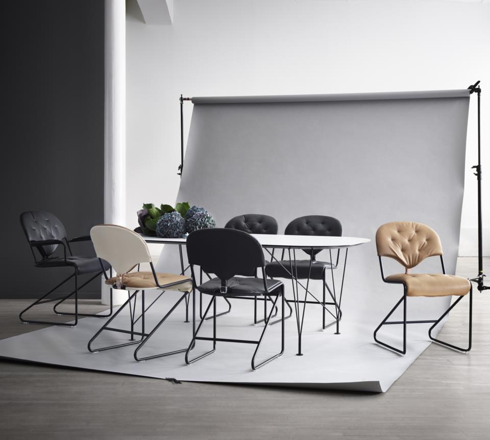 Sam chair black naturale camel