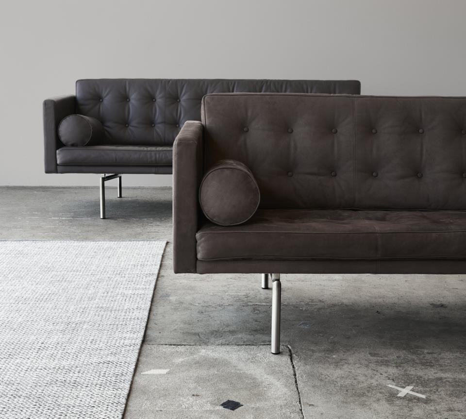 Ritzy 3-seater chrome nubuck tabacco